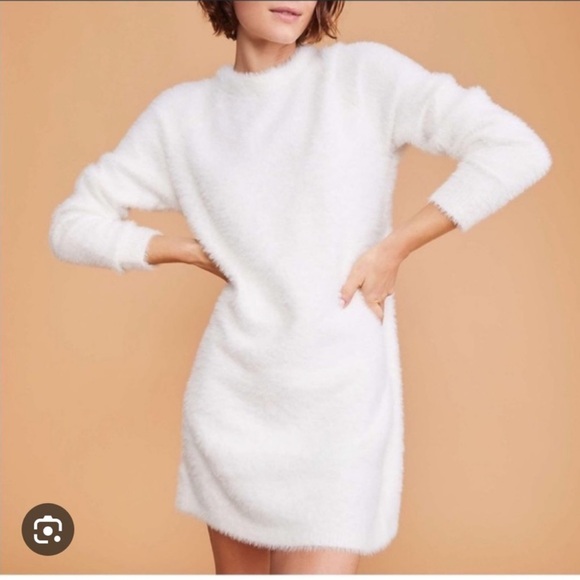 NWT LOU & GREY BY LOFT FUZZY SWEATER DRESS, XS - Picture 1 of 6